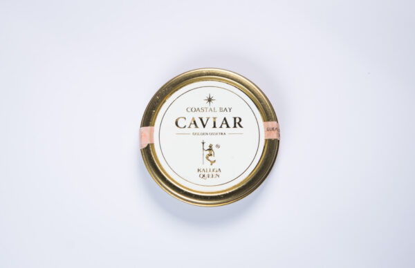 Kaluga Queen Golden Ossetra Caviar, luxury seafood product.